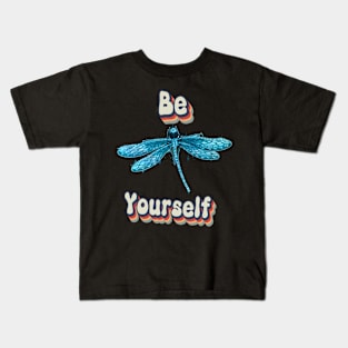 Be yourself quote design Kids T-Shirt